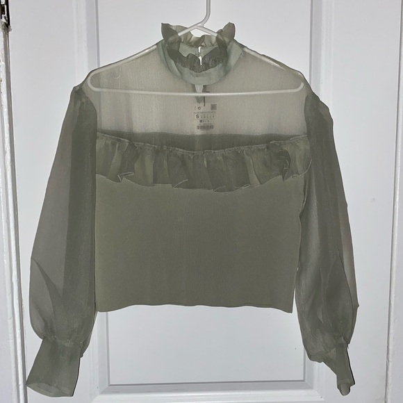 Zara Organza Knit top - Picture 12 of 13